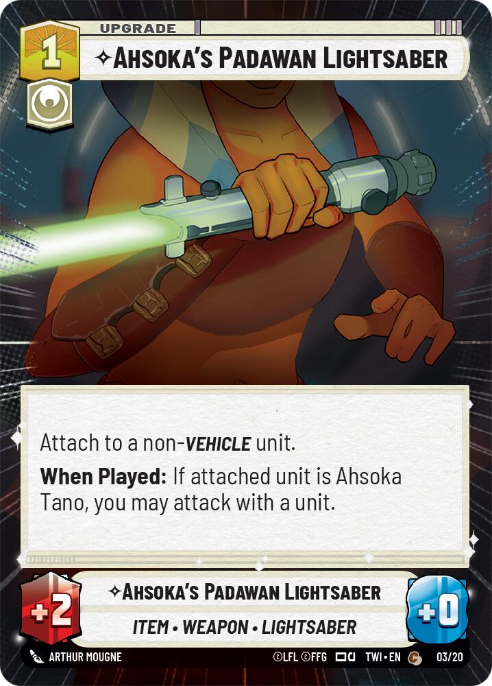 Ahsoka's Padawan Lightsaber (3) (Hyperspace) (3) [Twilight of the Republic] | Shuffle n Cut Hobbies & Games