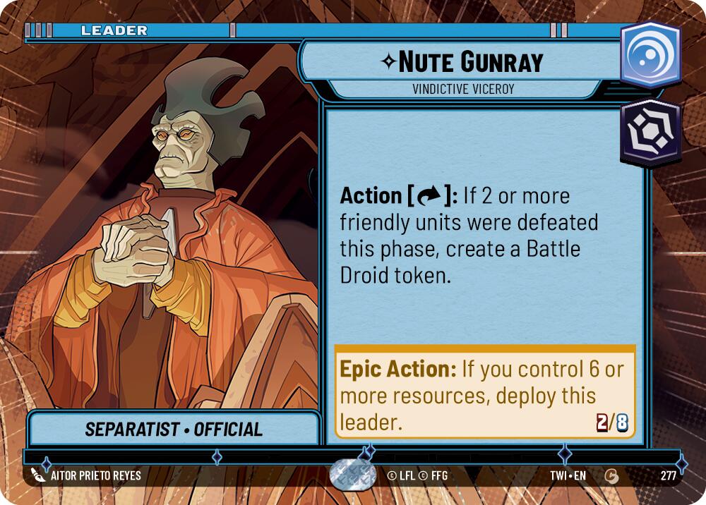 Nute Gunray - Vindictive Viceroy (277) (Hyperspace) (277) [Twilight of the Republic] | Shuffle n Cut Hobbies & Games