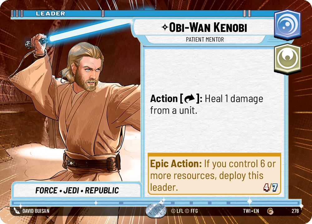 Obi-Wan Kenobi - Patient Mentor (278) (Hyperspace) (278) [Twilight of the Republic] | Shuffle n Cut Hobbies & Games