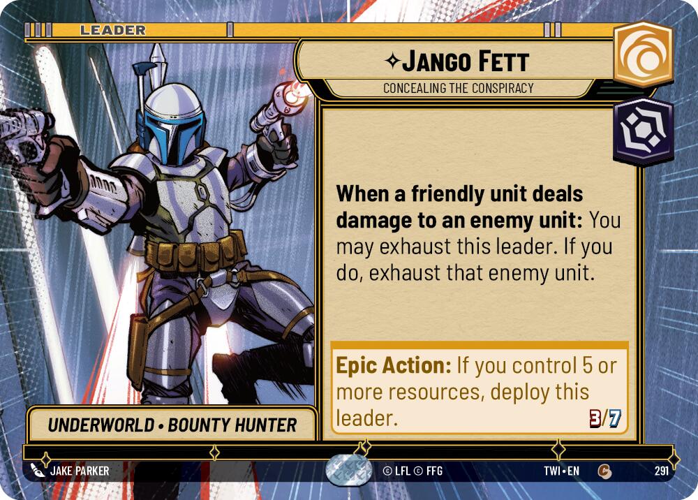 Jango Fett - Concealing the Conspiracy (291) (Hyperspace) (291) [Twilight of the Republic] | Shuffle n Cut Hobbies & Games