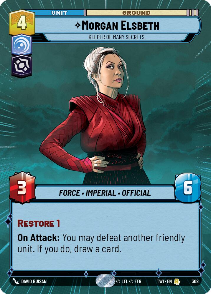 Morgan Elsbeth - Keeper of Many Secrets (308) (Hyperspace) (308) [Twilight of the Republic] | Shuffle n Cut Hobbies & Games