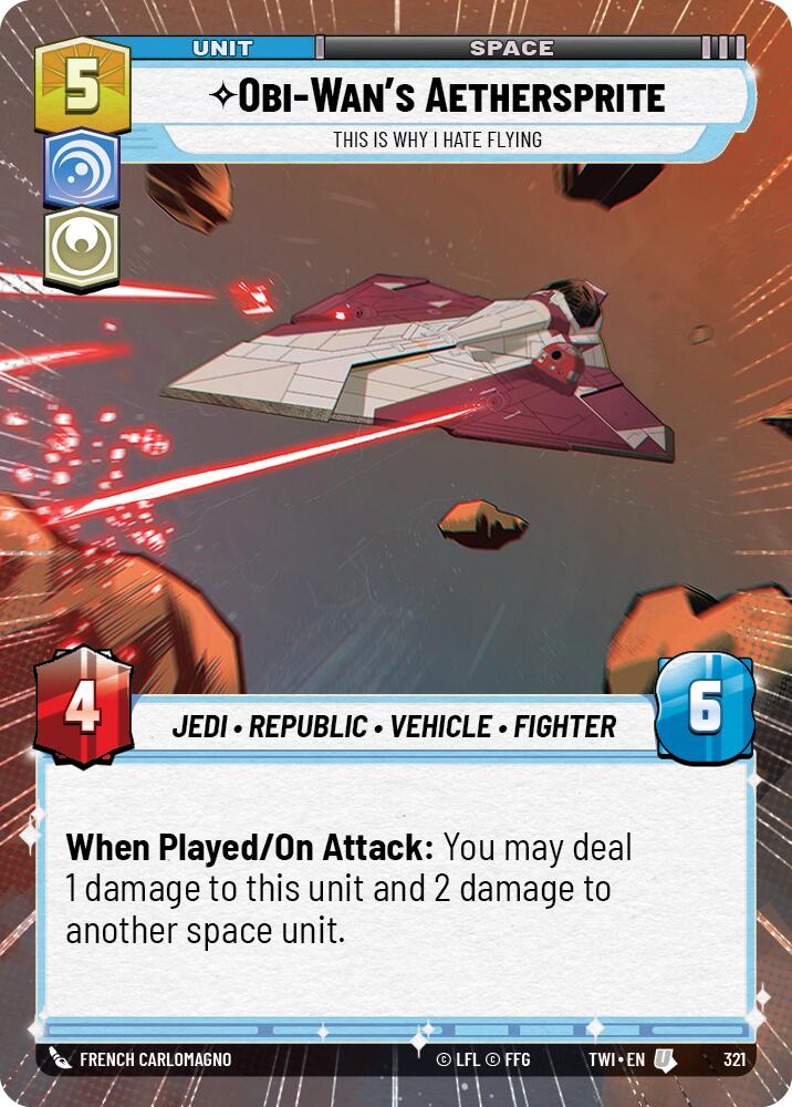 Obi-Wan's Aethersprite - This is Why I Hate Flying (321) (Hyperspace) (321) [Twilight of the Republic] | Shuffle n Cut Hobbies & Games