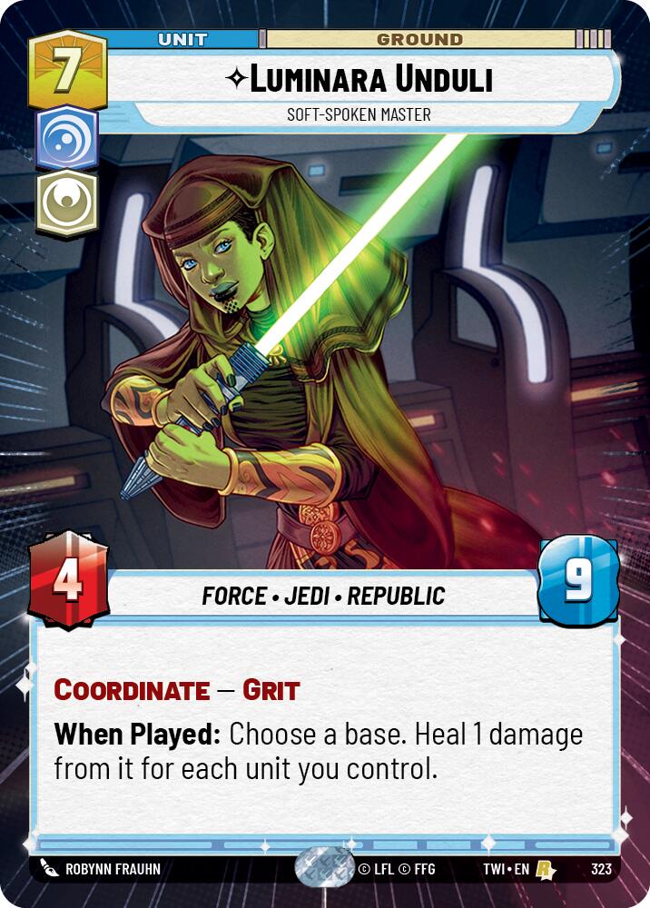 Luminara Unduli - Soft-Spoken Master (323) (Hyperspace) (323) [Twilight of the Republic] | Shuffle n Cut Hobbies & Games