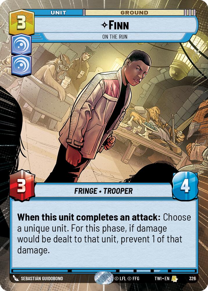 Finn - On the Run (326) (Hyperspace) (326) [Twilight of the Republic] | Shuffle n Cut Hobbies & Games
