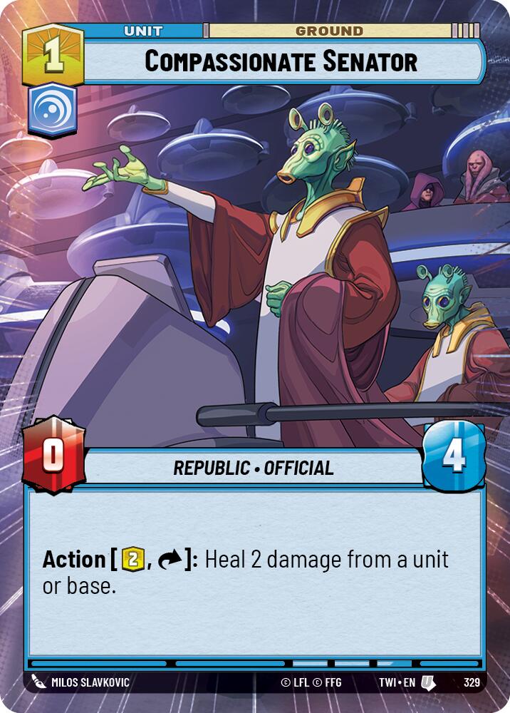 Compassionate Senator (329) (Hyperspace) (329) [Twilight of the Republic] | Shuffle n Cut Hobbies & Games