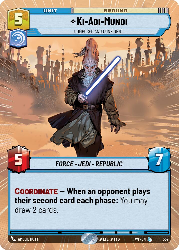 Ki-Adi-Mundi - Composed and Confident (337) (Hyperspace) (337) [Twilight of the Republic] | Shuffle n Cut Hobbies & Games
