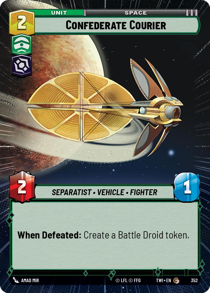 Confederate Courier (352) (Hyperspace) (352) [Twilight of the Republic] | Shuffle n Cut Hobbies & Games