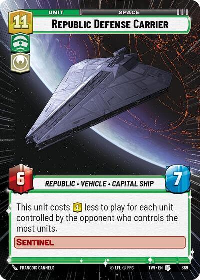 Republic Defense Carrier (369) (Hyperspace) (369) [Twilight of the Republic] | Shuffle n Cut Hobbies & Games