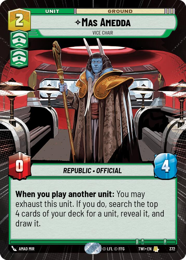 Mas Amedda - Vice Chair (372) (Hyperspace) (372) [Twilight of the Republic] | Shuffle n Cut Hobbies & Games