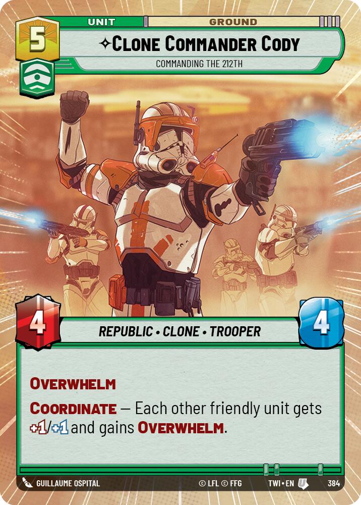 Clone Commander Cody - Commanding the 212th (384) (Hyperspace) (384) [Twilight of the Republic] | Shuffle n Cut Hobbies & Games