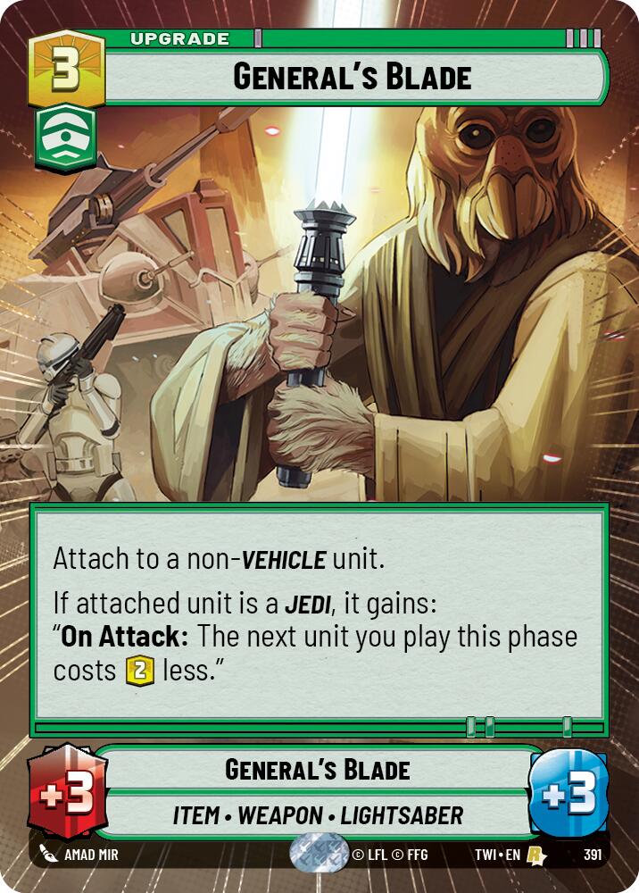 General's Blade (391) (Hyperspace) (391) [Twilight of the Republic] | Shuffle n Cut Hobbies & Games