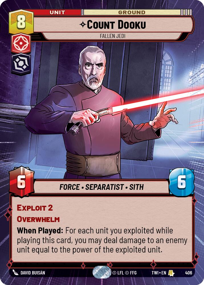 Count Dooku - Fallen Jedi (406) (Hyperspace) (406) [Twilight of the Republic] | Shuffle n Cut Hobbies & Games