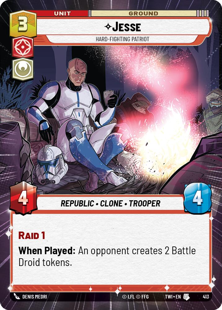 Jesse - Hard-Fighting Patriot (413) (Hyperspace) (413) [Twilight of the Republic] | Shuffle n Cut Hobbies & Games
