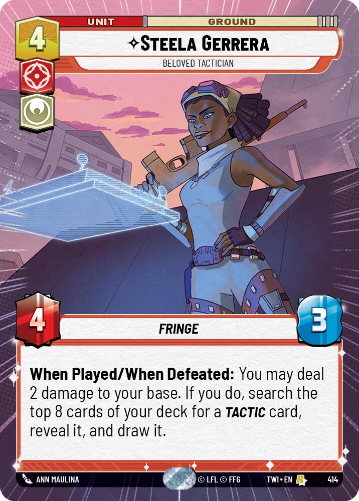 Steela Gerrera - Beloved Tactician (414) (Hyperspace) (414) [Twilight of the Republic] | Shuffle n Cut Hobbies & Games