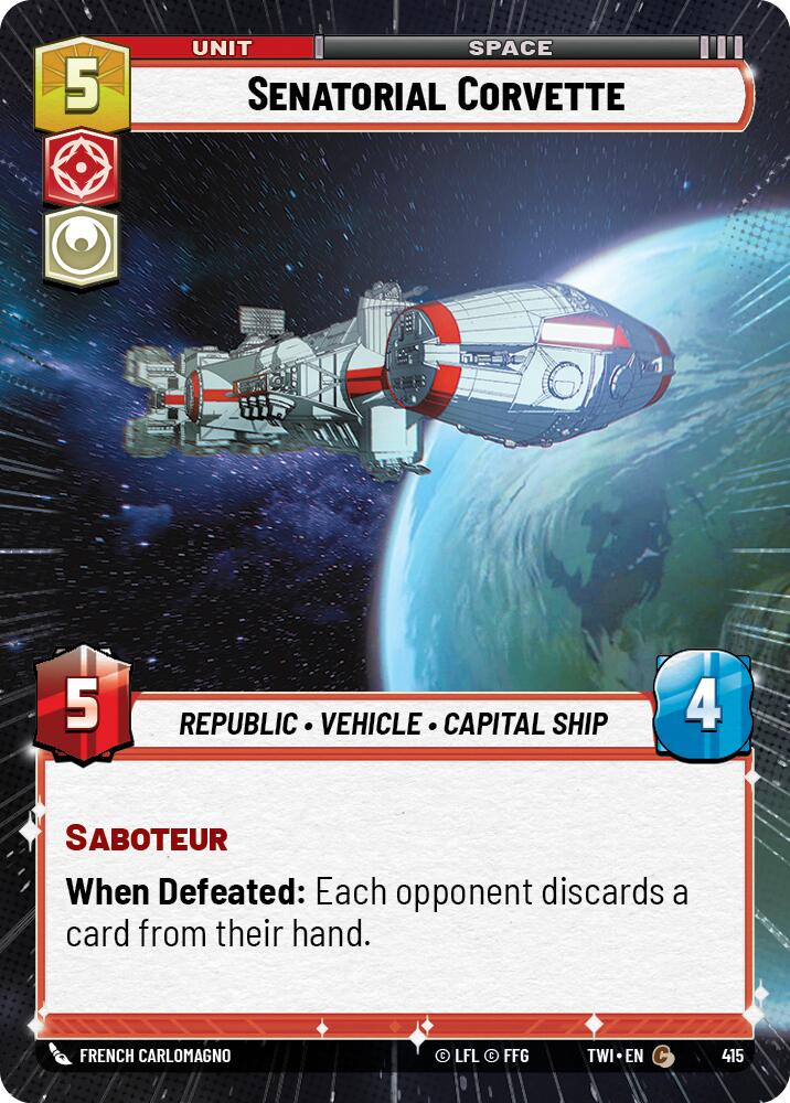 Senatorial Corvette (415) (Hyperspace) (415) [Twilight of the Republic] | Shuffle n Cut Hobbies & Games