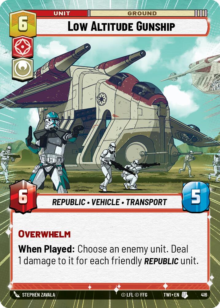 Low Altitude Gunship (416) (Hyperspace) (416) [Twilight of the Republic] | Shuffle n Cut Hobbies & Games