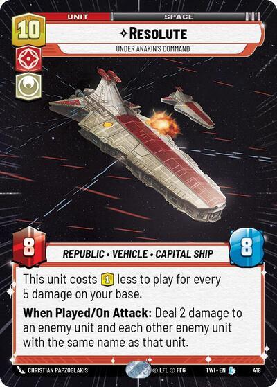 Resolute - Under Anakin's Command (418) (Hyperspace) (418) [Twilight of the Republic] | Shuffle n Cut Hobbies & Games