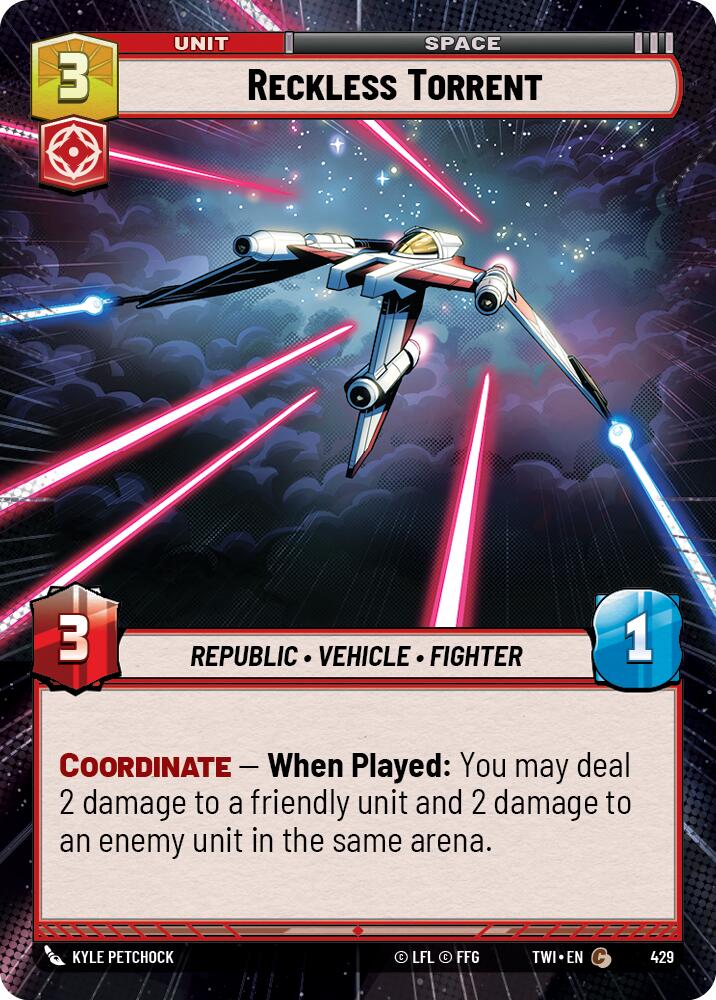 Reckless Torrent (429) (Hyperspace) (429) [Twilight of the Republic] | Shuffle n Cut Hobbies & Games