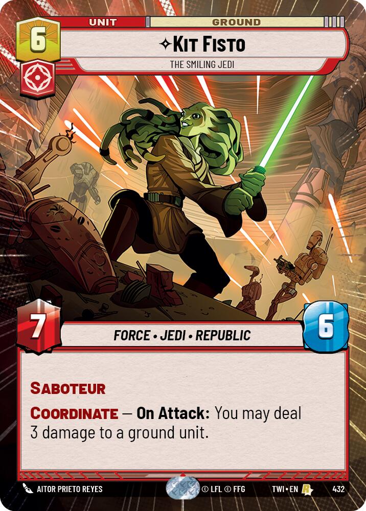 Kit Fisto - The Smiling Jedi (432) (Hyperspace) (432) [Twilight of the Republic] | Shuffle n Cut Hobbies & Games