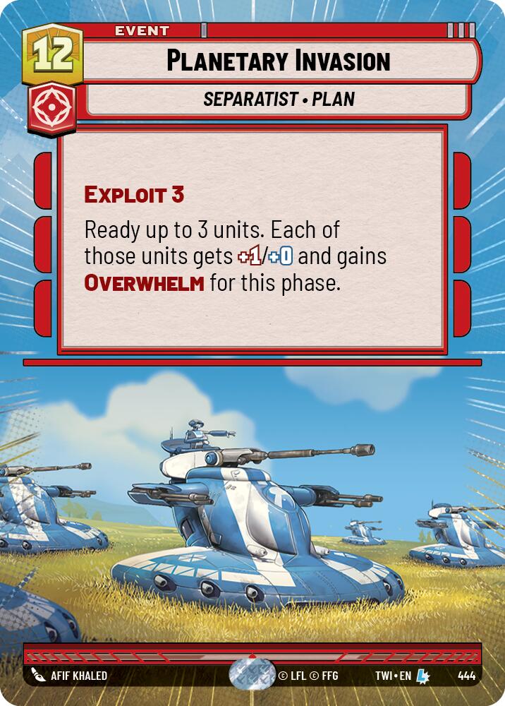 Planetary Invasion (444) (Hyperspace) (444) [Twilight of the Republic] | Shuffle n Cut Hobbies & Games