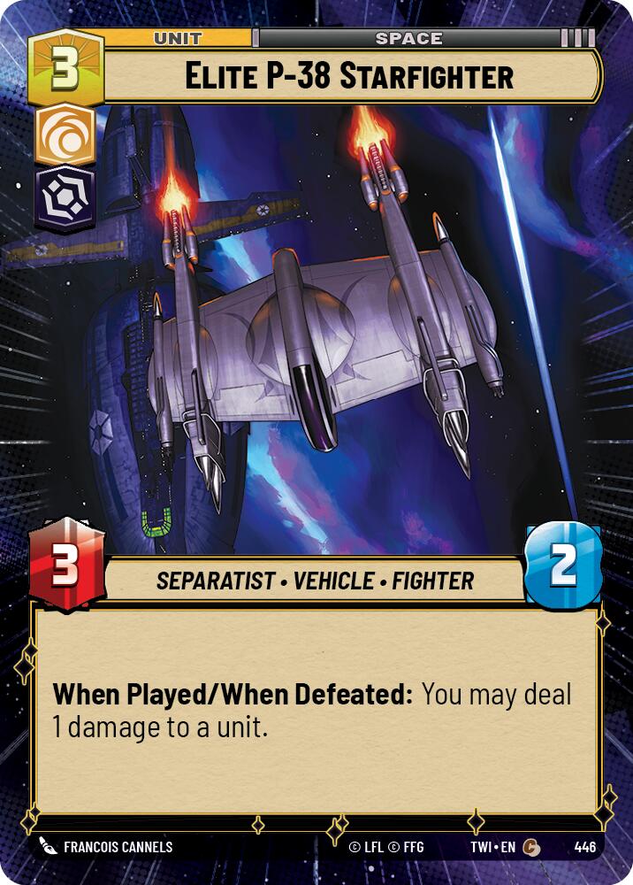 Elite P-38 Starfighter (446) (Hyperspace) (446) [Twilight of the Republic] | Shuffle n Cut Hobbies & Games