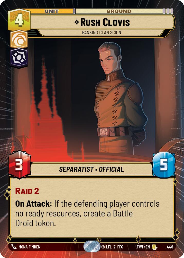 Rush Clovis - Banking Clan Scion (448) (Hyperspace) (448) [Twilight of the Republic] | Shuffle n Cut Hobbies & Games