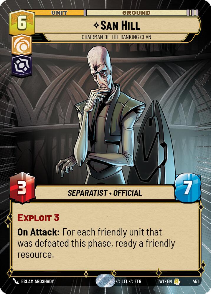 San Hill - Chairman of the Banking Clan (451) (Hyperspace) (451) [Twilight of the Republic] | Shuffle n Cut Hobbies & Games