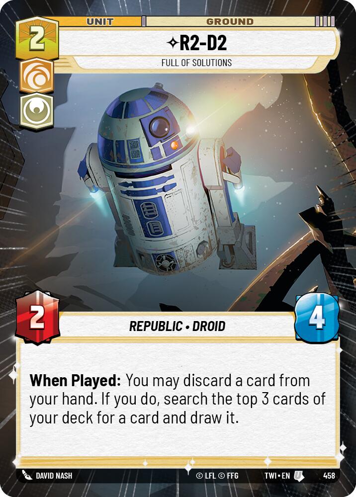 R2-D2 - Full of Solutions (458) (Hyperspace) (458) [Twilight of the Republic] | Shuffle n Cut Hobbies & Games