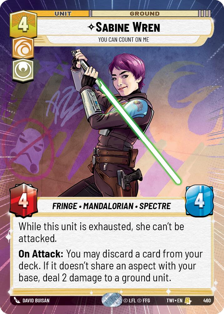 Sabine Wren - You Can Count On Me (460) (Hyperspace) (460) [Twilight of the Republic] | Shuffle n Cut Hobbies & Games
