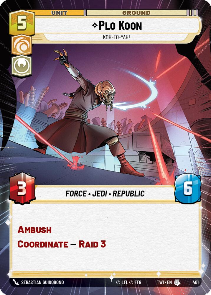 Plo Koon - Koh-to-yah! (461) (Hyperspace) (461) [Twilight of the Republic] | Shuffle n Cut Hobbies & Games