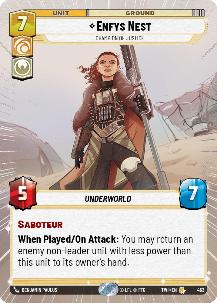 Enfys Nest - Champion of Justice (463) (Hyperspace) (463) [Twilight of the Republic] | Shuffle n Cut Hobbies & Games