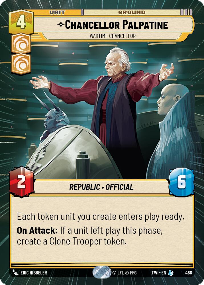 Chancellor Palpatine - Wartime Chancellor (468) (Hyperspace) (468) [Twilight of the Republic] | Shuffle n Cut Hobbies & Games