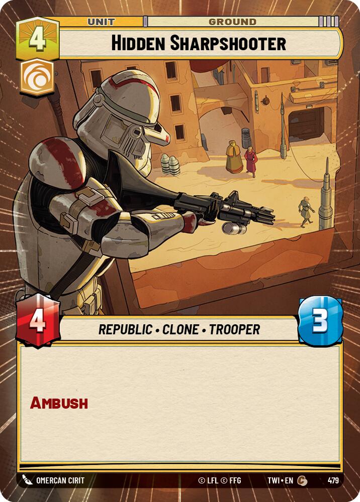 Hidden Sharpshooter (479) (Hyperspace) (479) [Twilight of the Republic] | Shuffle n Cut Hobbies & Games