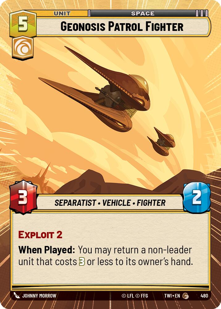 Geonosis Patrol Fighter (480) (Hyperspace) (480) [Twilight of the Republic] | Shuffle n Cut Hobbies & Games