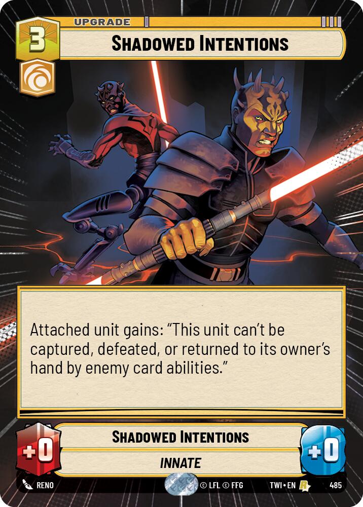 Shadowed Intentions (485) (Hyperspace) (485) [Twilight of the Republic] | Shuffle n Cut Hobbies & Games