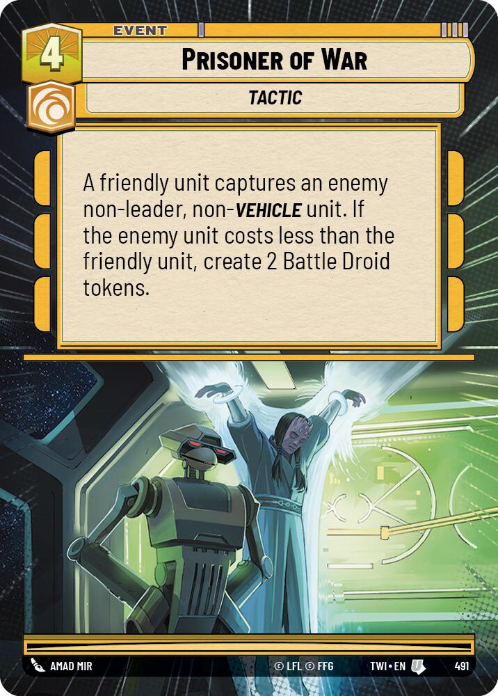 Prisoner of War (491) (Hyperspace) (491) [Twilight of the Republic] | Shuffle n Cut Hobbies & Games