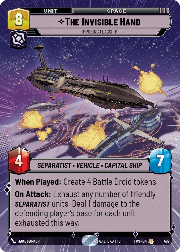 The Invisible Hand - Imposing Flagship (497) (Hyperspace) (497) [Twilight of the Republic] | Shuffle n Cut Hobbies & Games