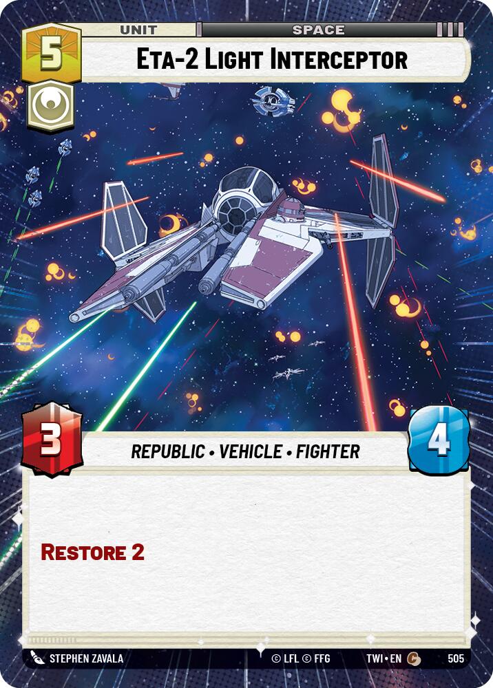 Eta-2 Light Interceptor (505) (Hyperspace) (505) [Twilight of the Republic] | Shuffle n Cut Hobbies & Games