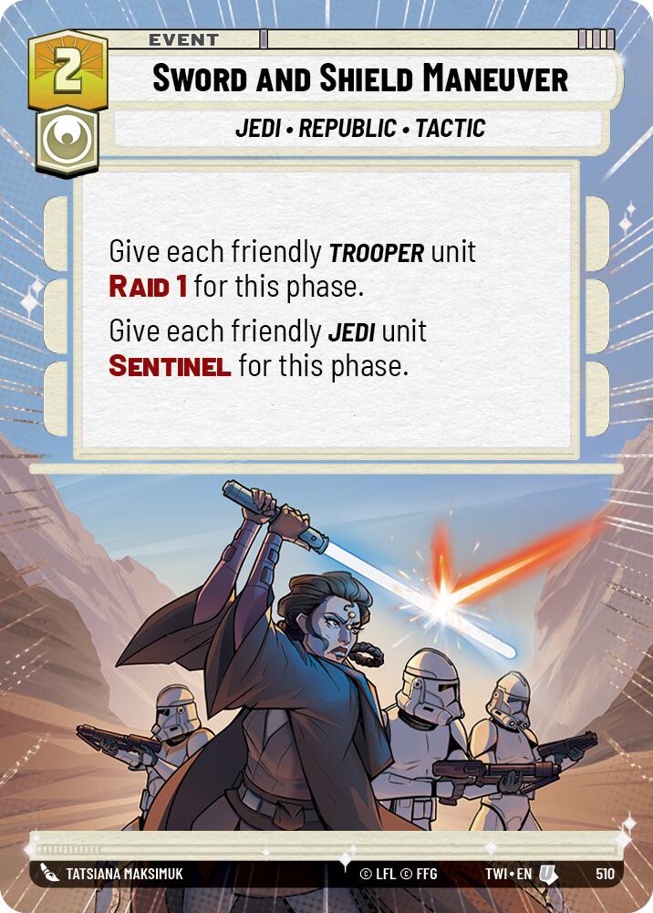 Sword and Shield Maneuver (510) (Hyperspace) (510) [Twilight of the Republic] | Shuffle n Cut Hobbies & Games