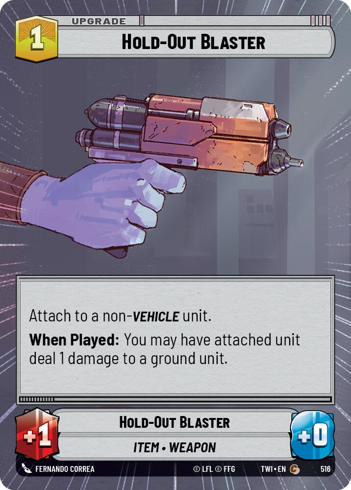 Hold-Out Blaster (516) (Hyperspace) (516) [Twilight of the Republic] | Shuffle n Cut Hobbies & Games