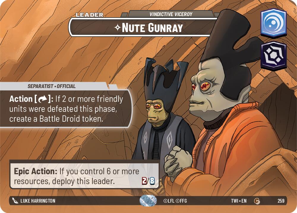 Nute Gunray - Vindictive Viceroy (259) (Showcase) (259) [Twilight of the Republic] | Shuffle n Cut Hobbies & Games