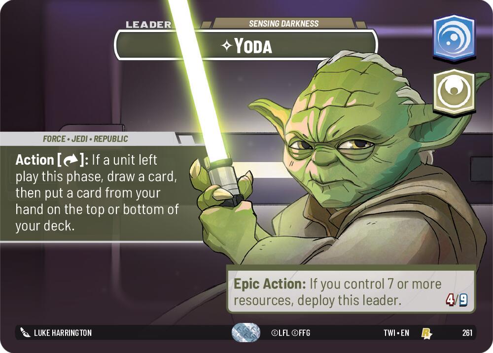 Yoda - Sensing Darkness (261) (Showcase) (261) [Twilight of the Republic] | Shuffle n Cut Hobbies & Games