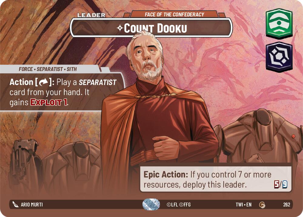 Count Dooku - Face of the Confederacy (262) (Showcase) (262) [Twilight of the Republic] | Shuffle n Cut Hobbies & Games