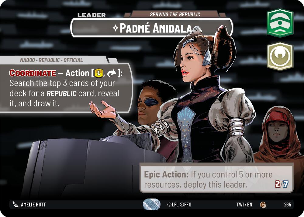 Padme Amidala - Serving the Republic (265) (Showcase) (265) [Twilight of the Republic] | Shuffle n Cut Hobbies & Games