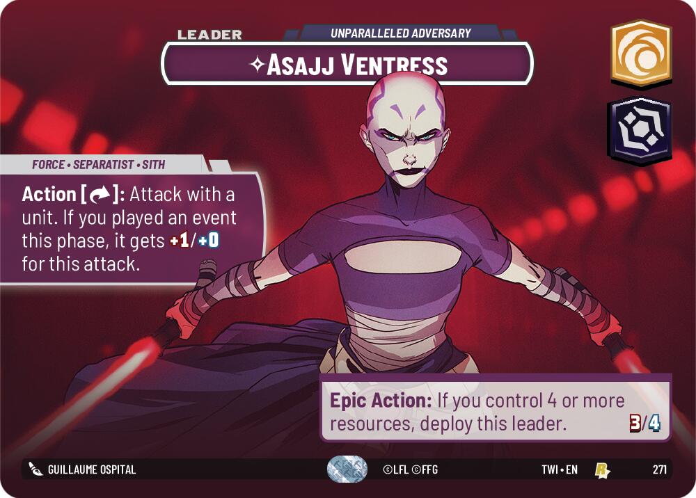 Asajj Ventress - Unparalleled Adversary (271) (Showcase) (271) [Twilight of the Republic] | Shuffle n Cut Hobbies & Games