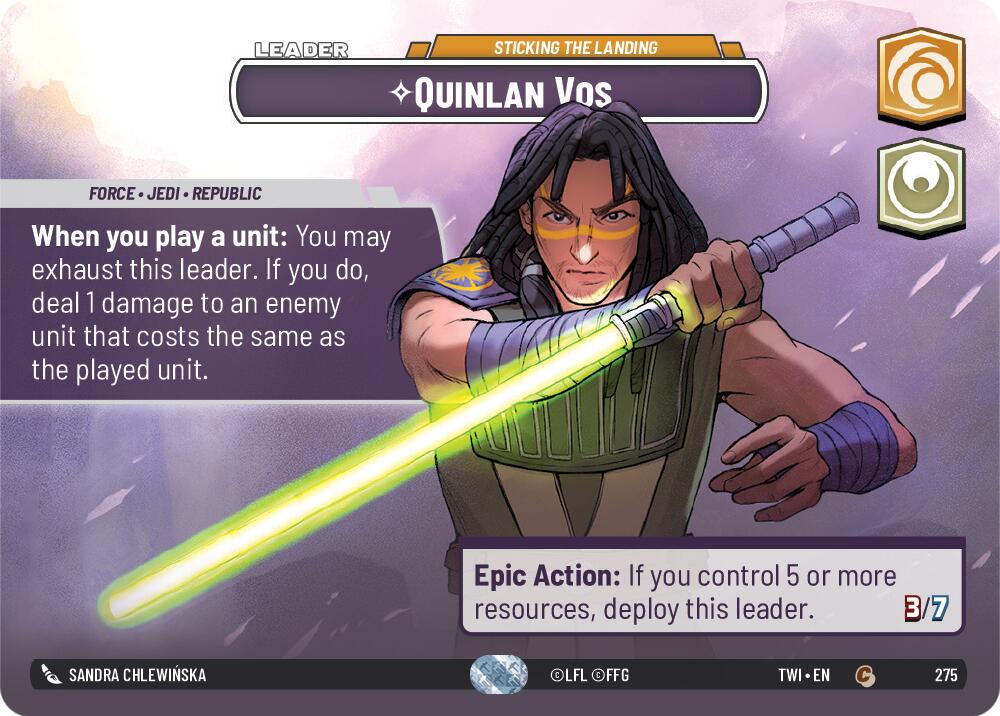 Quinlan Vos - Sticking the Landing (275) (Showcase) (275) [Twilight of the Republic] | Shuffle n Cut Hobbies & Games