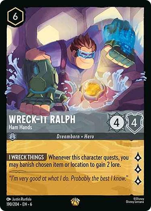 Wreck-It Ralph - Ham Hands (190/204) [Azurite Sea] | Shuffle n Cut Hobbies & Games