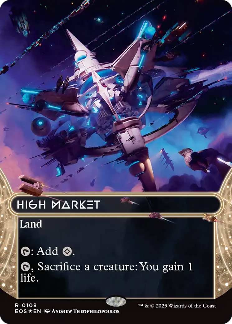 High Market (0108) (Borderless) (Galaxy Foil) [Edge of Eternities: Stellar Sights] | Shuffle n Cut Hobbies & Games