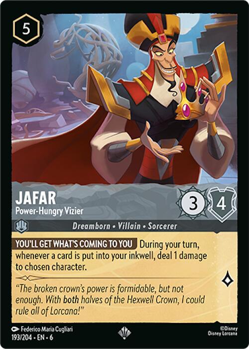 Jafar - Power-Hungry Vizier (193/204) [Azurite Sea] | Shuffle n Cut Hobbies & Games