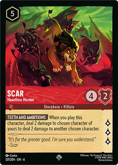 Scar - Heartless Hunter (127/204) [Azurite Sea] | Shuffle n Cut Hobbies & Games